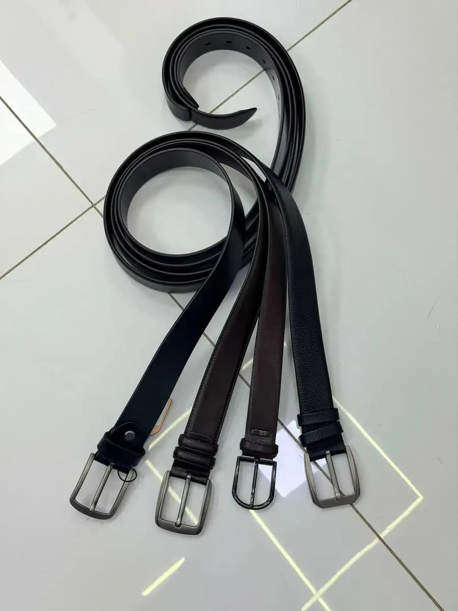 Black Leather Dress Belt